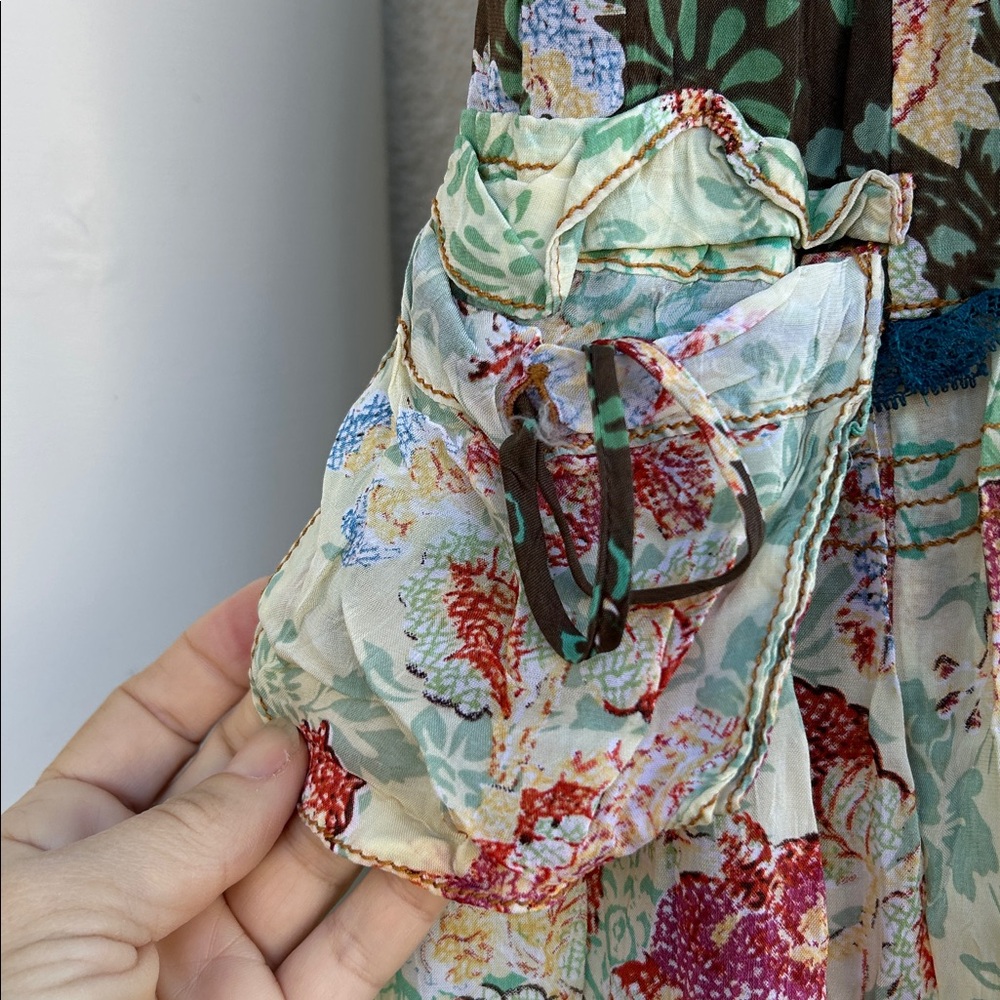 JOHNNY WAS Tiered Boho Maxi Skirt w/ Pockets - Picture 5 of 7